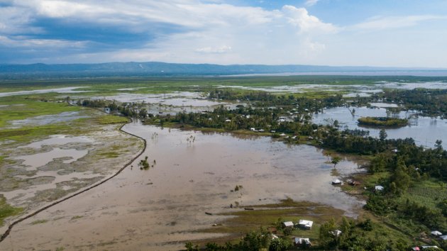 Flooded rice fields in Ahero,Kenya