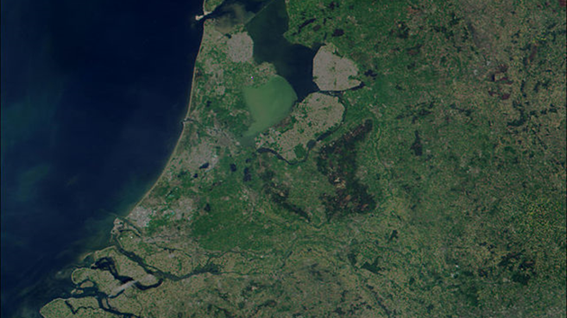 Netherlands satellite image