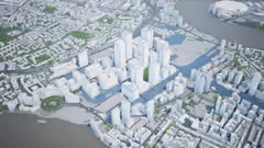 3D model of Isle of Dogs, London