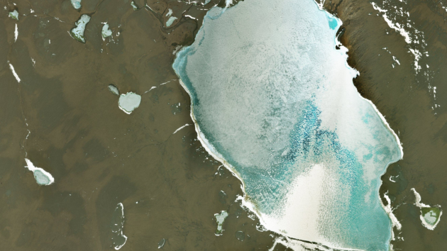 Aerial view of a glacier