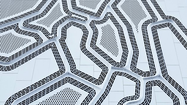 white and black abstract painting