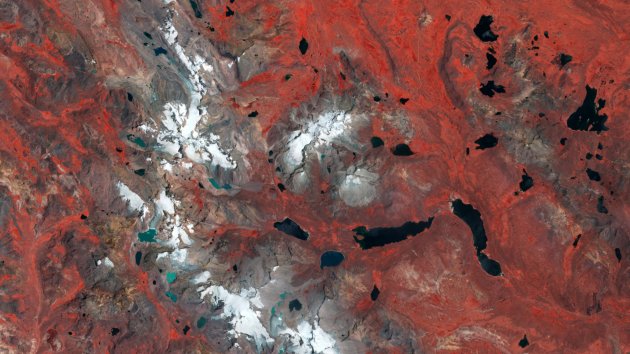 Satellite image of the Pariacaca Mountain Range, Peru