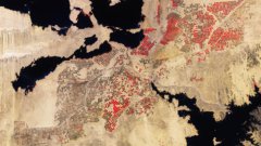 Satellite image of agricultural developments in Southern Egypt