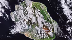Satellite image of Réunion Island