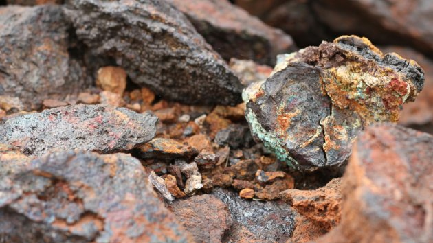 Minerals in a rock