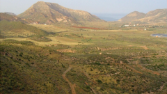 mineralized caldera crater at Rodalquilar, viewing towards the east