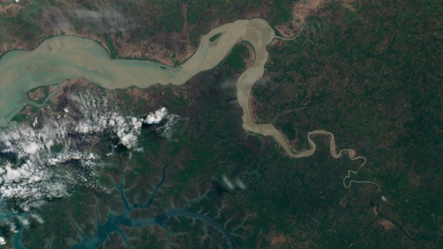 Satellite image of Guinea Bissau