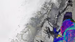 Radar image of northeastern Greenland