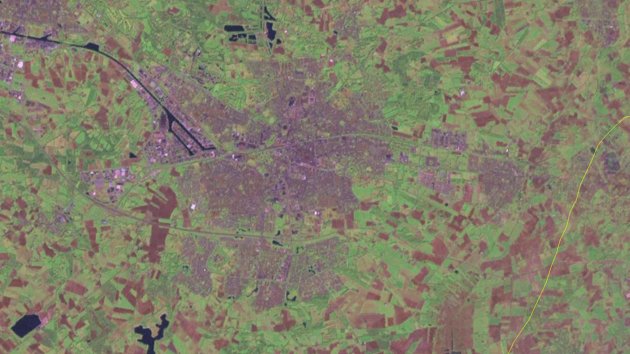 Satellite image of Enschede